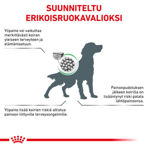 Royal Canin Veterinary Diets Weight Management Satiety koiran kuivaruoka 2 x 12 kg TUPLAPAKKAUS