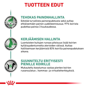 Royal Canin Veterinary Diets Weight Management Satiety Small Dogs koiran kuivaruoka 3 kg