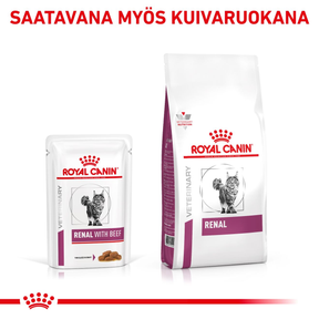 Royal Canin Veterinary Diets Renal Beef kissan märkäruoka 12 x 85 g