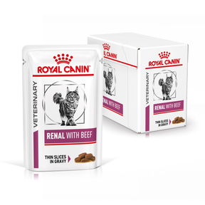 Royal Canin Veterinary Diets Renal Beef kissan märkäruoka 12 x 85 g
