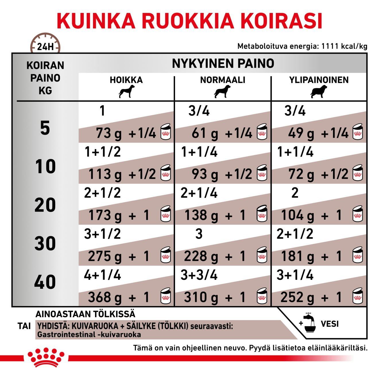 Royal Canin Veterinary Diets Gastrointestinal Loaf säilykepurkki koiran märkäruoka 400 g MAISTELUPAKKAUS