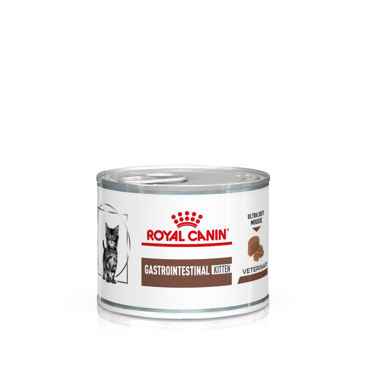Royal Canin Veterinary Diets Gastrointestinal Kitten Mousse säilykepurkki kissan märkäruoka 195 g MAISTELUPAKKAUS