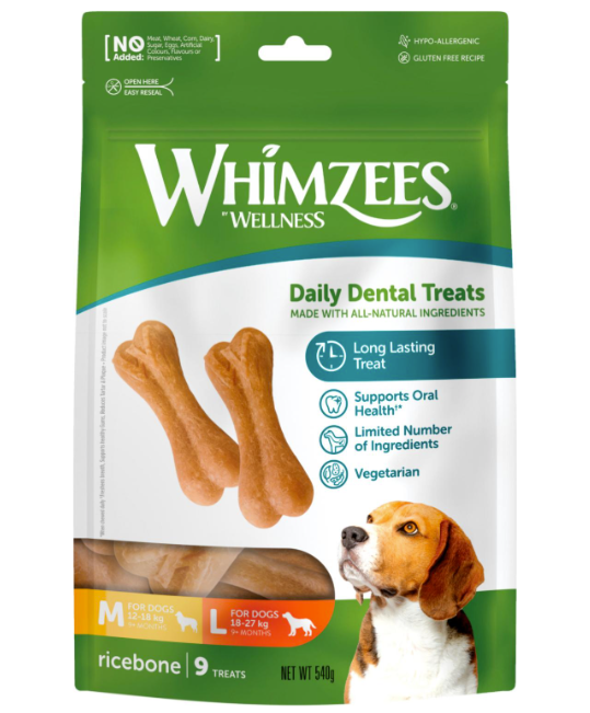 Whimzees Riisipuruluu M/L 9 kpl