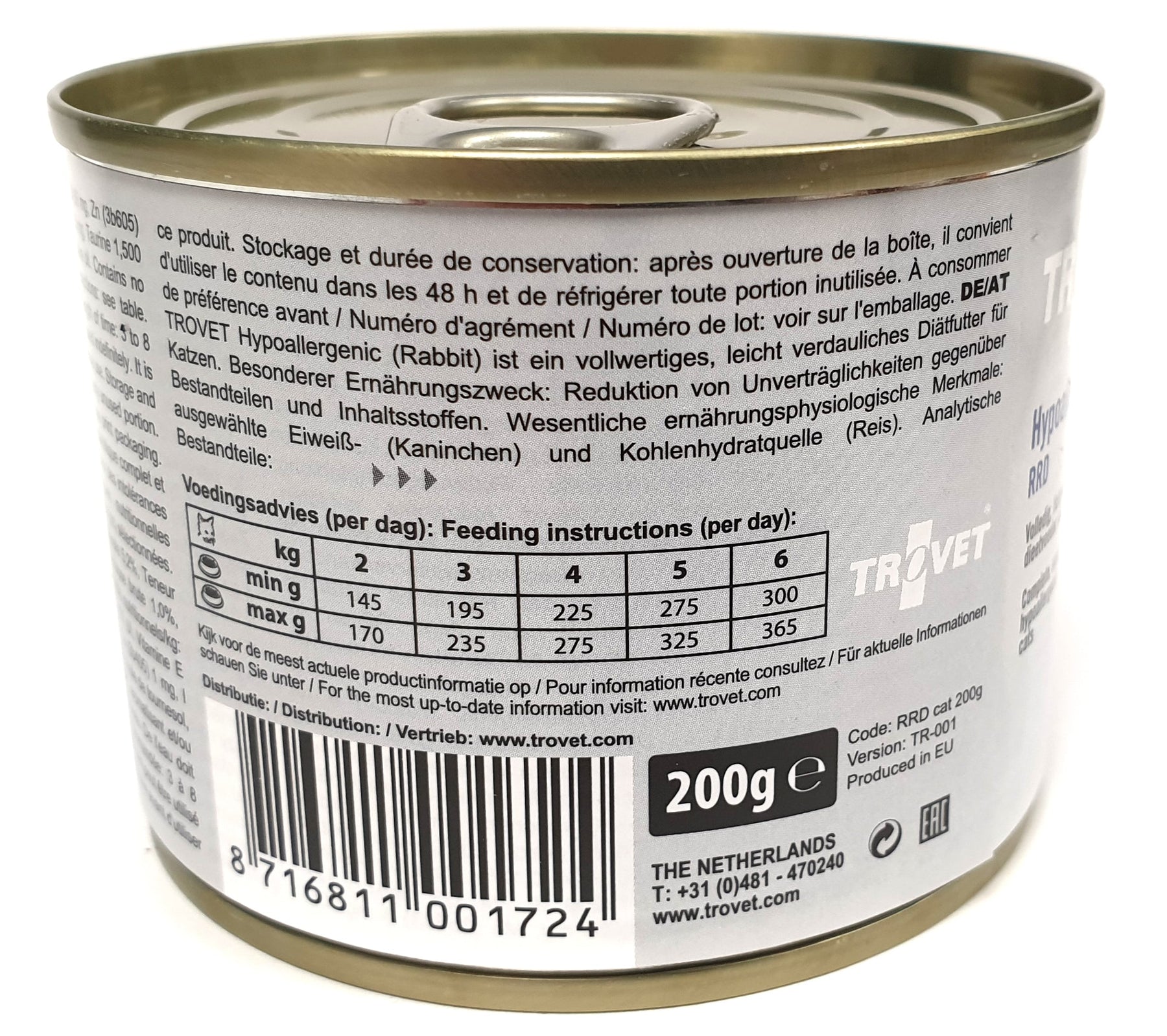 Trovet RRD Hypoallergenic Kani kissalle 6 x 200 g