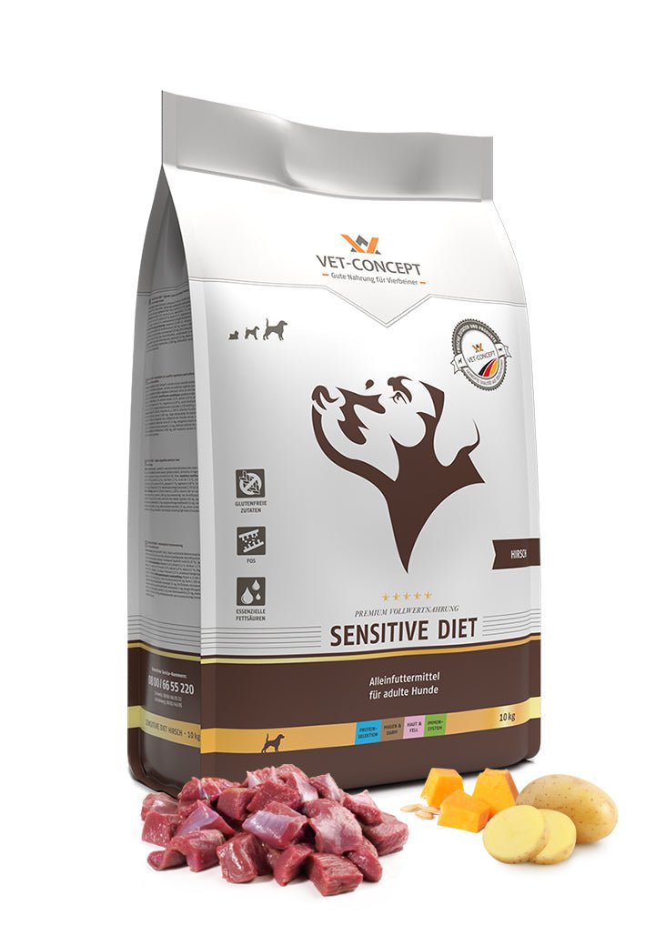 Vet Concept Sensitive Diet Hirsch Peura koiralle 10 kg RIKKOONTUNUT