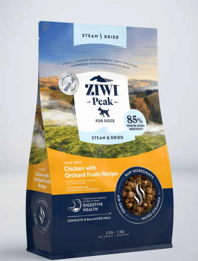 ZiwiPeak Steam & Dried Kana Koiralle