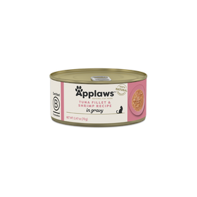 Applaws Kissa Tonnikalafile & Katkarapu purkki 24 x 70 g