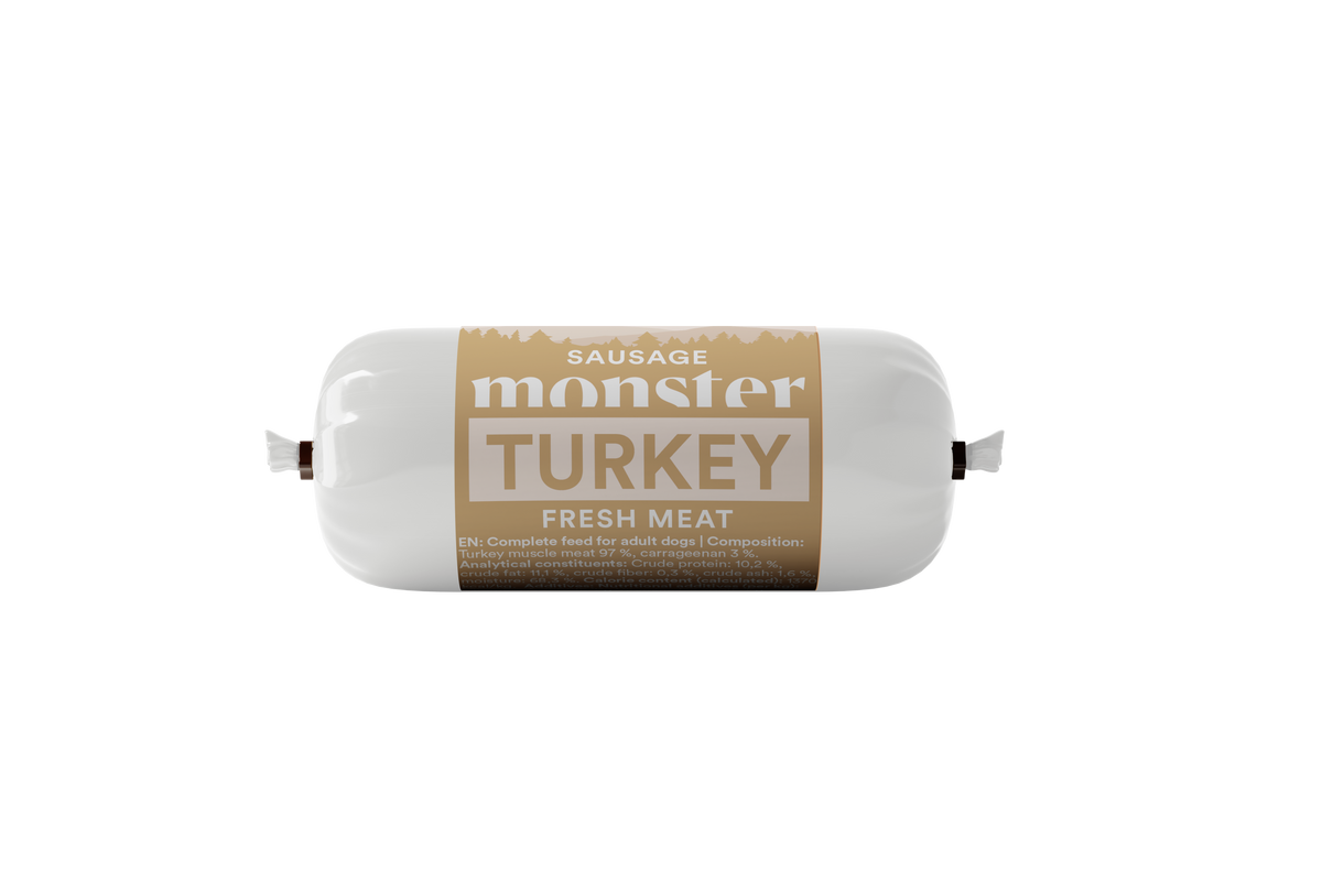 Monster Dog Turkey Sausage 80 g PÄIVÄYSTARJOUS