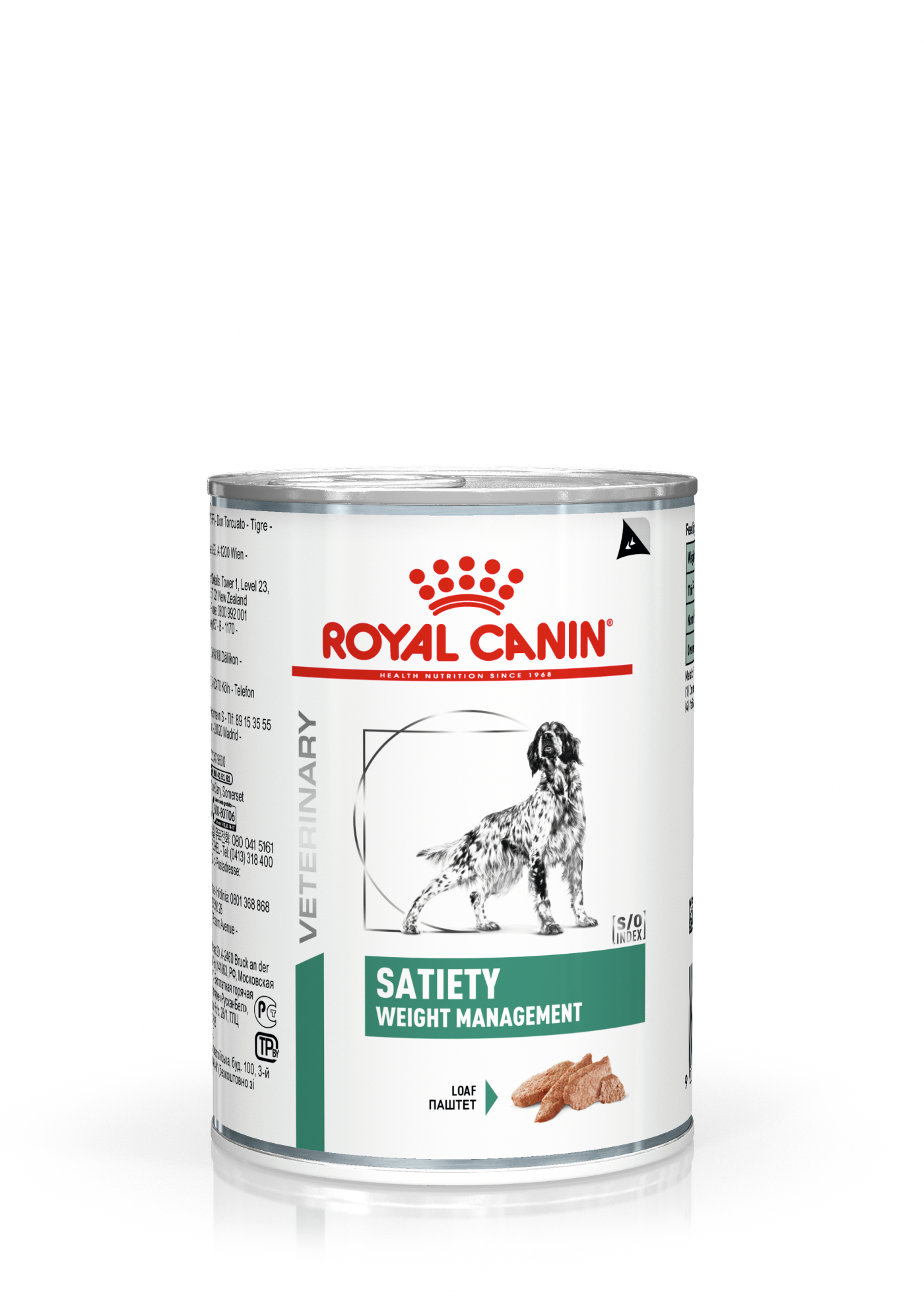 Royal Canin Veterinary Diets Weight Management Satiety Loaf säilykepurkki koiran märkäruoka 410 g MAISTELUPAKKAUS