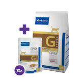 Virbac Digestive kissalle yhdistelmä 1,5 kg + 12 x 85 g