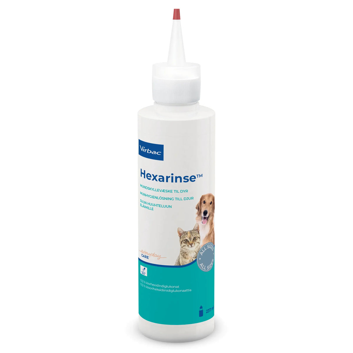 Hexarinse liuos 237 ml koiralle ja kissalle