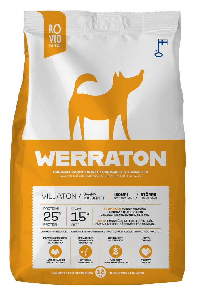 Werraton Viljaton koiranruoka 12 kg RIKKOONTUNUT