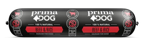 PrimaDog Nauta-riisi makkara koirille 800 g