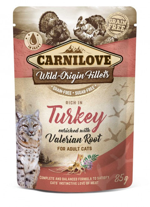 Carnilove Turkey with Valerian Root for Adult kissoille 85 g PÄIVÄYSTARJOUS