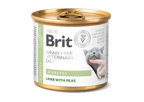 Brit Veterinary Diet Diabetes Lamb with Peas kissalle 200 g MAISTELUPAKKAUS