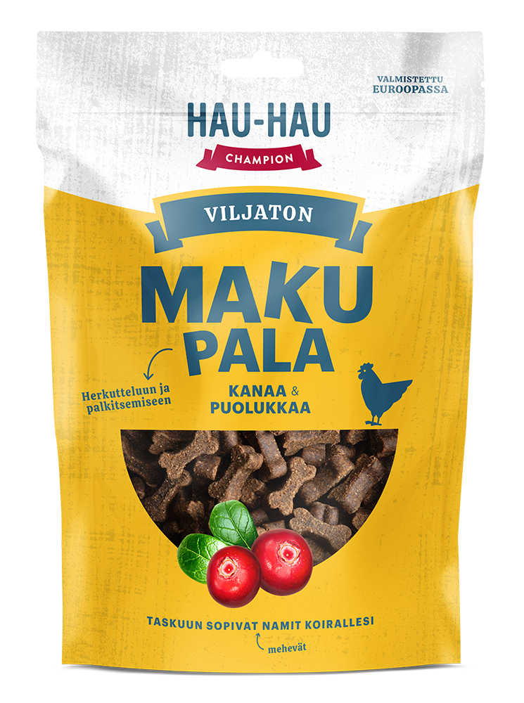 Hau-Hau Champion Viljaton makupala kanaa ja puolukkaa 200 g