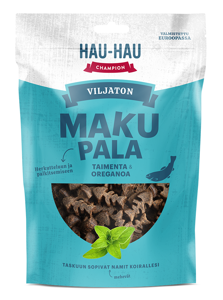 Hau-Hau Champion Viljaton makupala taimenta ja oreganoa 200 g