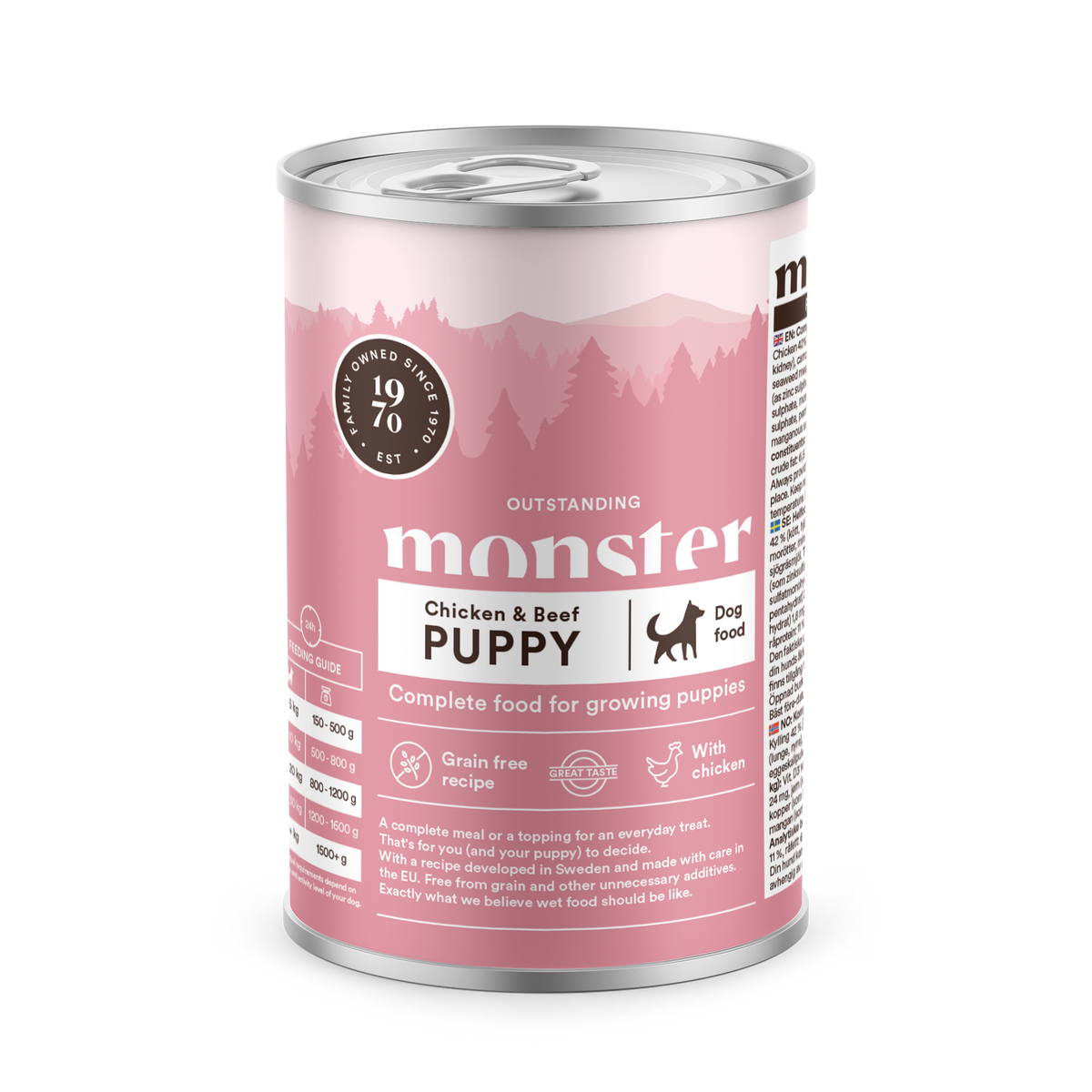Monster Dog Puppy Chicken-Beef koiralle 6 x 400 g