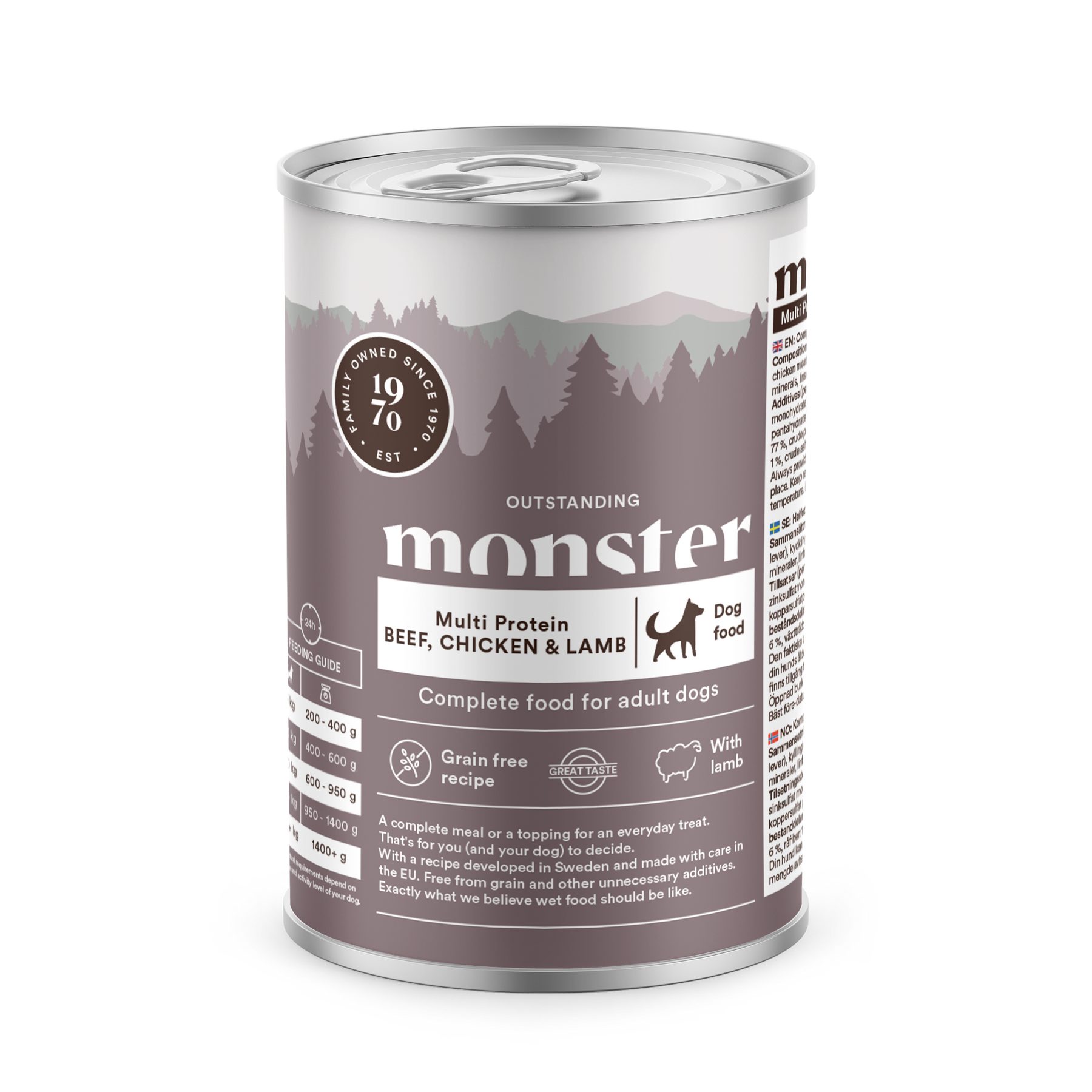 Monster Dog Adult Multi Protein Beef-Chicken-Lamb koiralle 400 g MAISTELUPAKKAUS