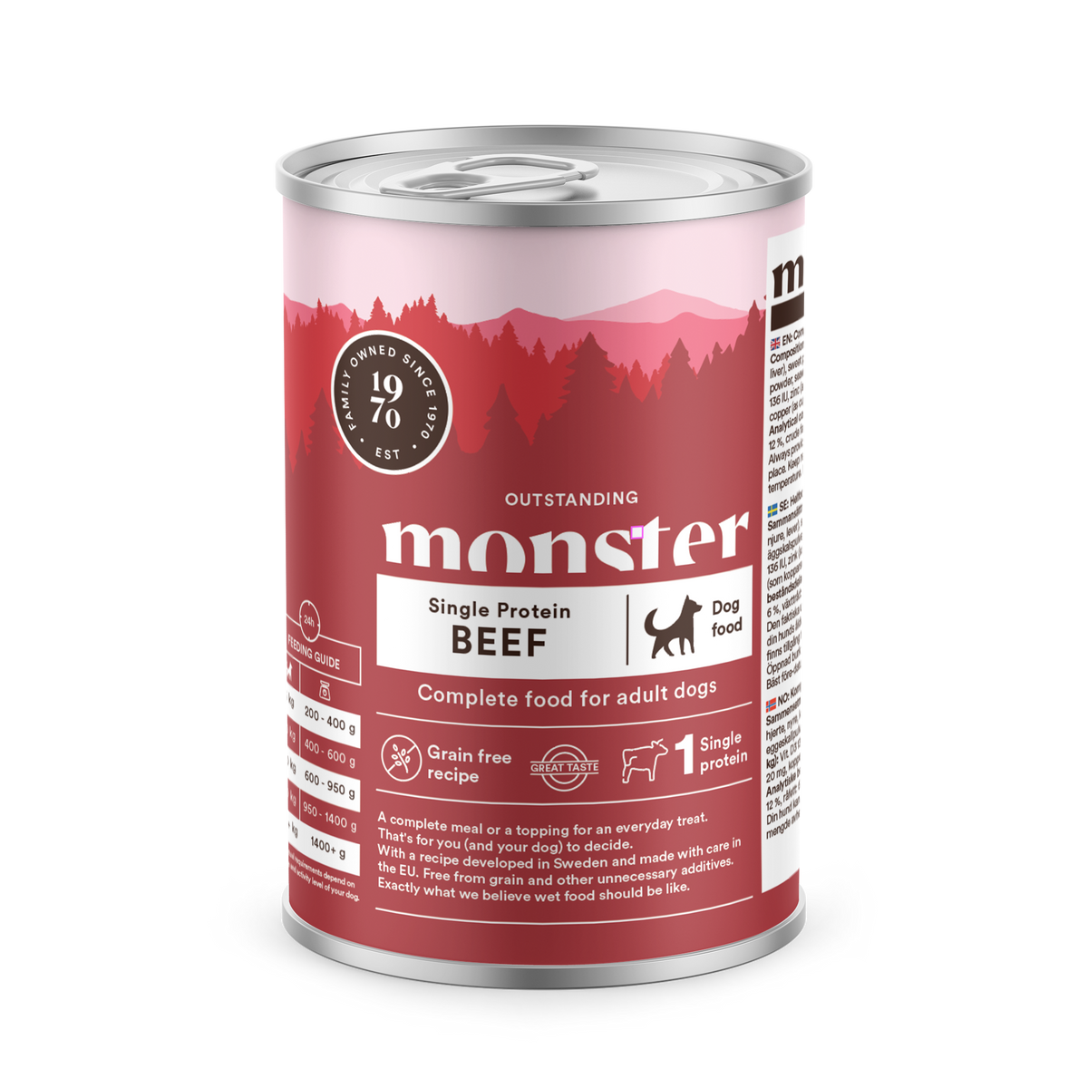Monster Dog Adult Single Protein Beef koiralle 6 x 400 g