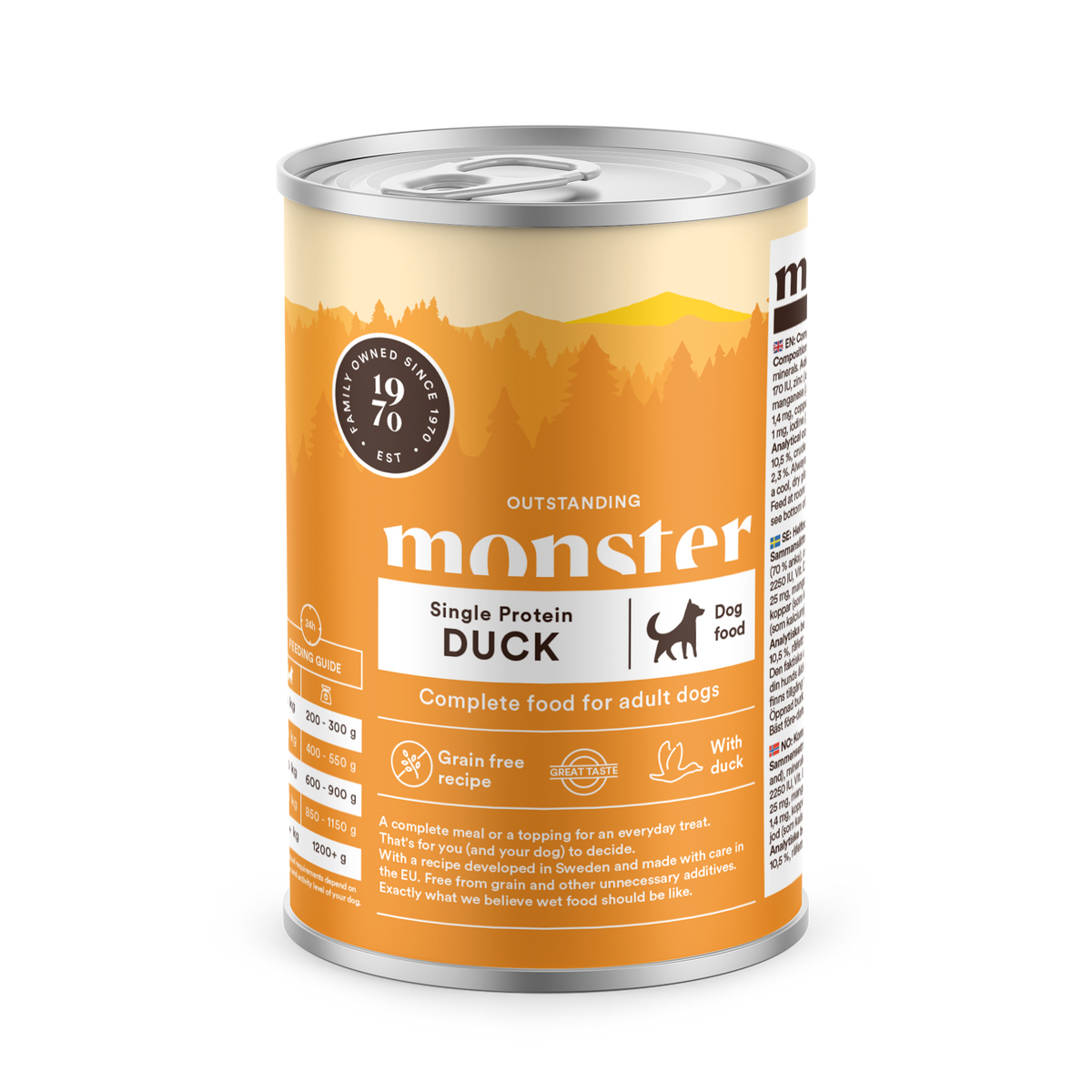 Monster Dog Adult Single Protein Duck koiralle 6 x 400 g