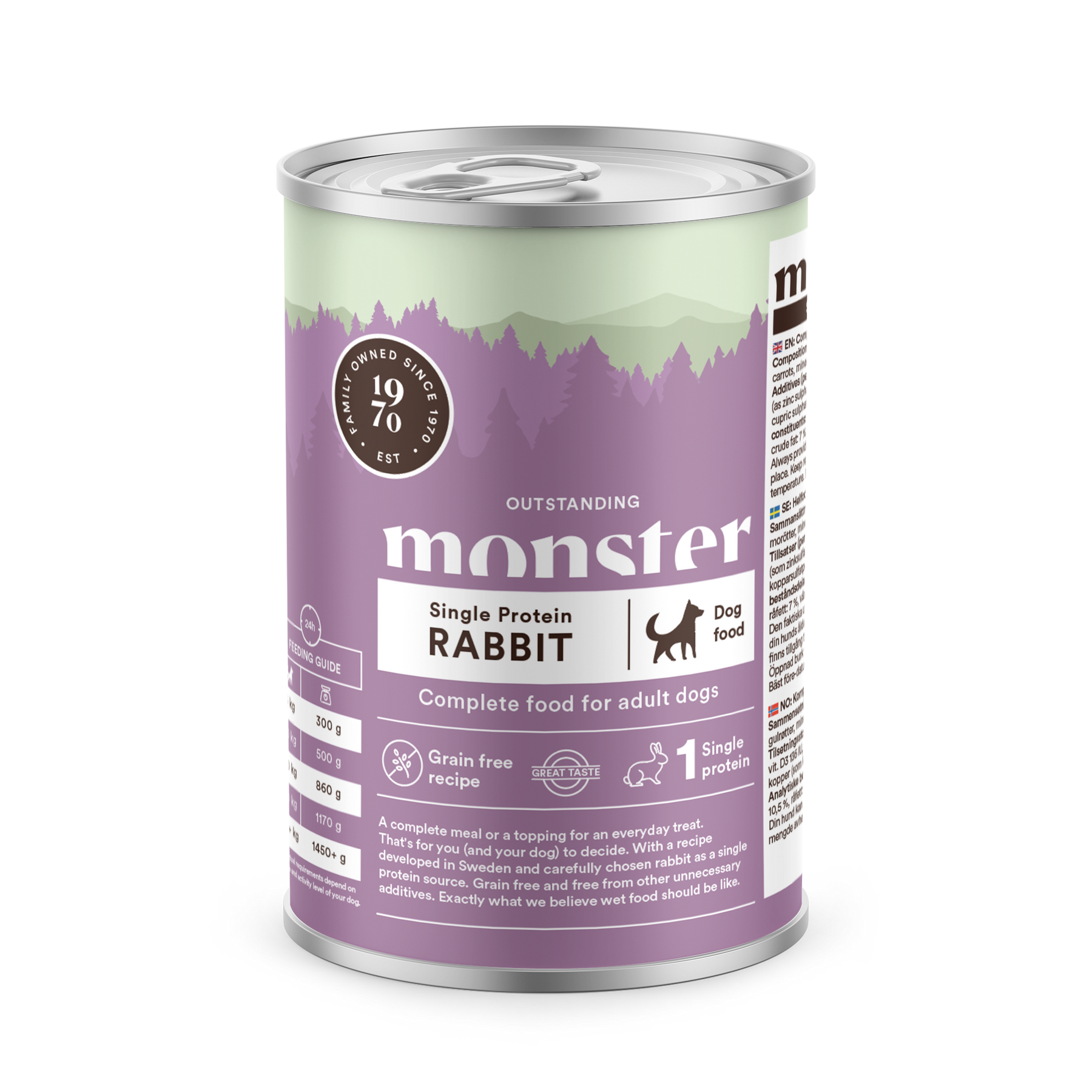 Monster Dog Adult Single Protein Rabbit koiralle 400 g MAISTELUPAKKAUS