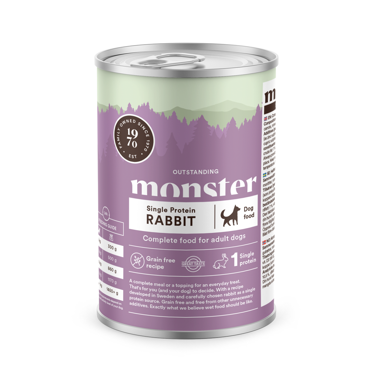 Monster Dog Adult Single Protein Rabbit koiralle 6 x 400 g