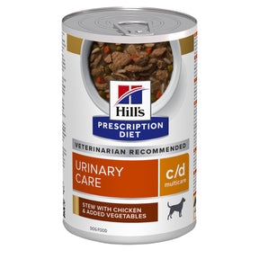 Hill's c/d Urinary Care with Chicken & Vegetables muhennos koiralle 12 x 354 g