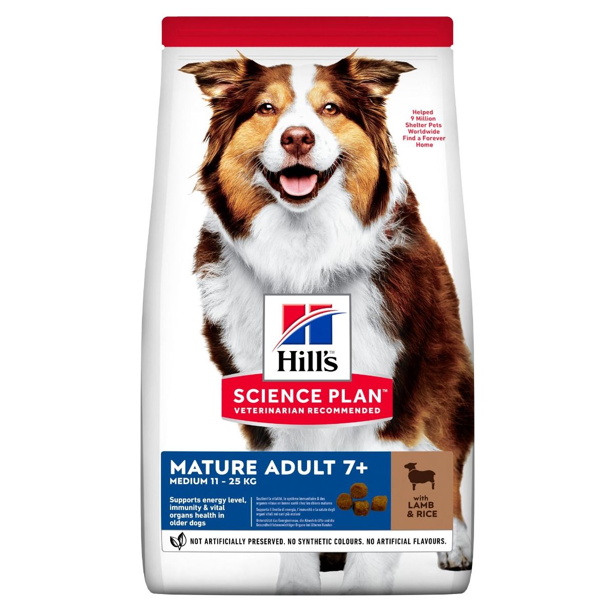 Hill's SP Mature Adult 7+ Medium with Lamb & Rice koiralle