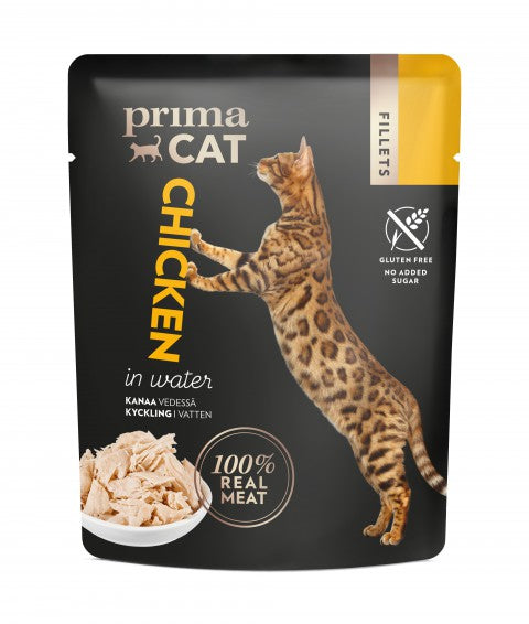 PrimaCat Fillets Kanaa vedessä kissoille 50 g MAISTELUPAKKAUS