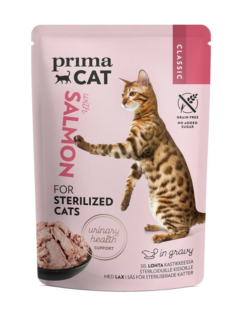 PrimaCat Classic Lohta kastikkeessa steriloiduille kissoille 28 x 85 g