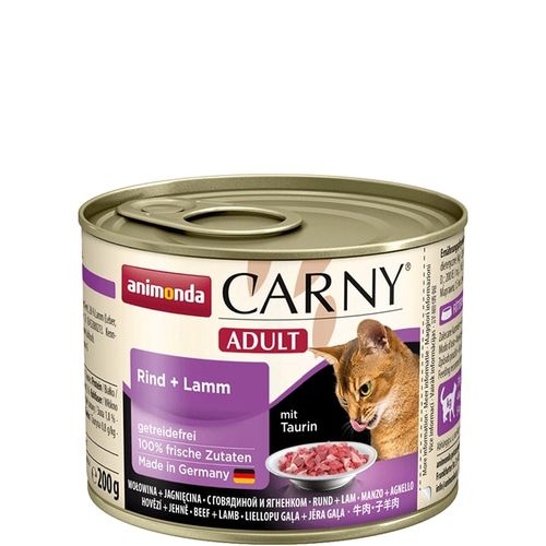 Animonda Carny Adult nauta & lammas kissalle 200 g MAISTELUPAKKAUS