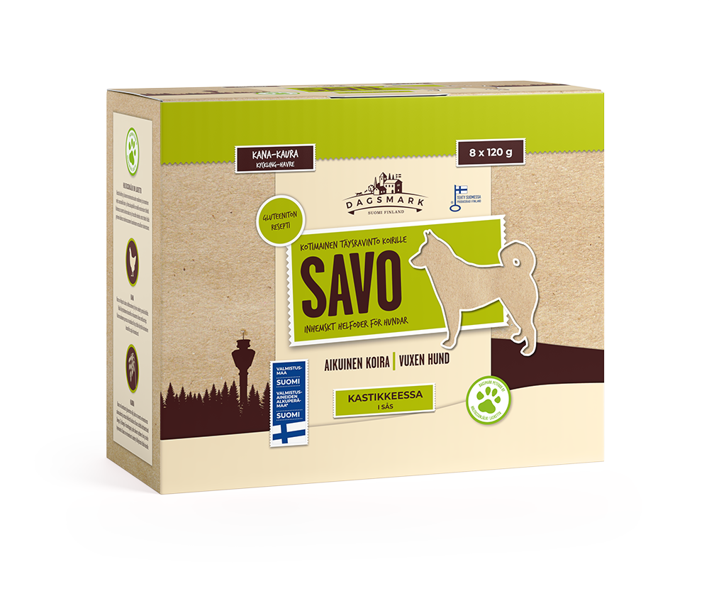 Dagsmark Savo märkäruoka koiralle 8 x 120 g PÄIVÄYSTARJOUS