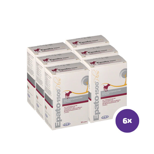 Epato 1500 Plus tabletti koirille ja kissoille 6 x 32 kpl SÄÄSTÖPAKKAUS