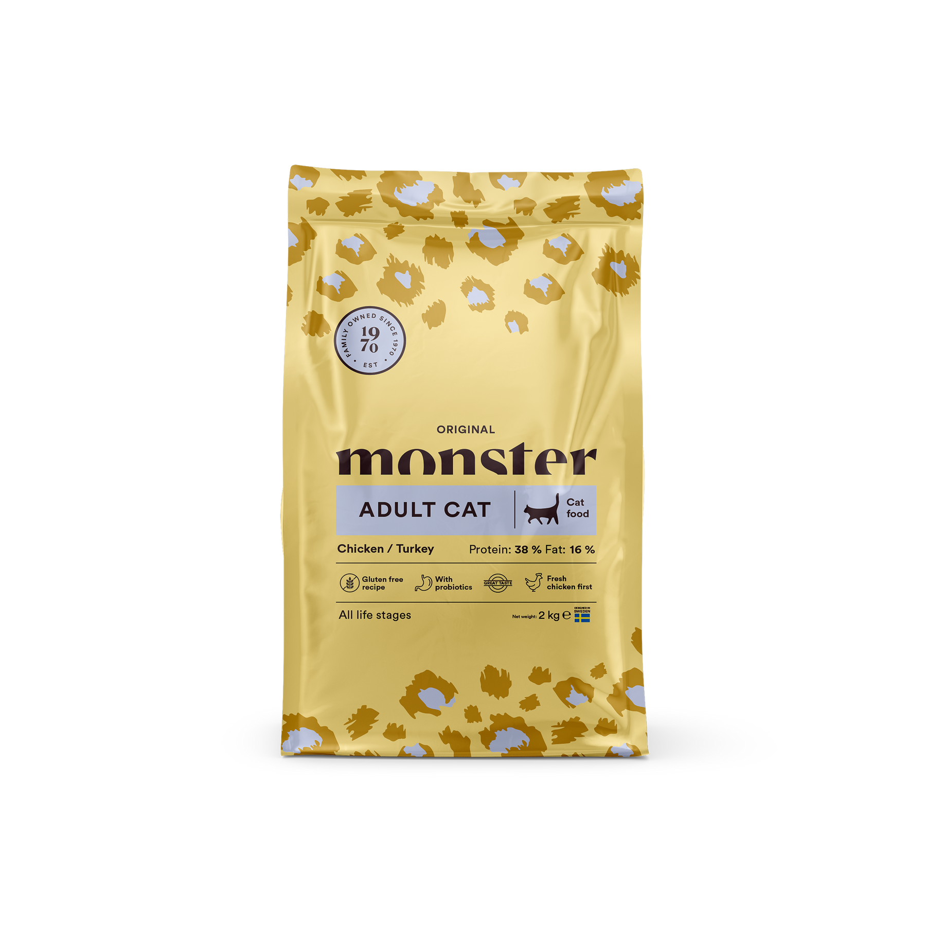 Monster Cat Original Adult Chicken-Turkey kissalle 2 kg