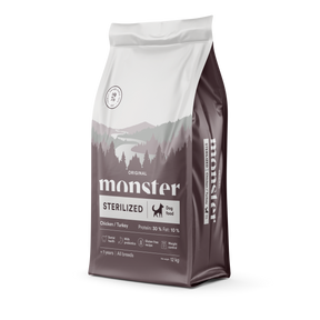 Monster Dog Original Sterilized Chicken-Turkey koiralle 12 kg