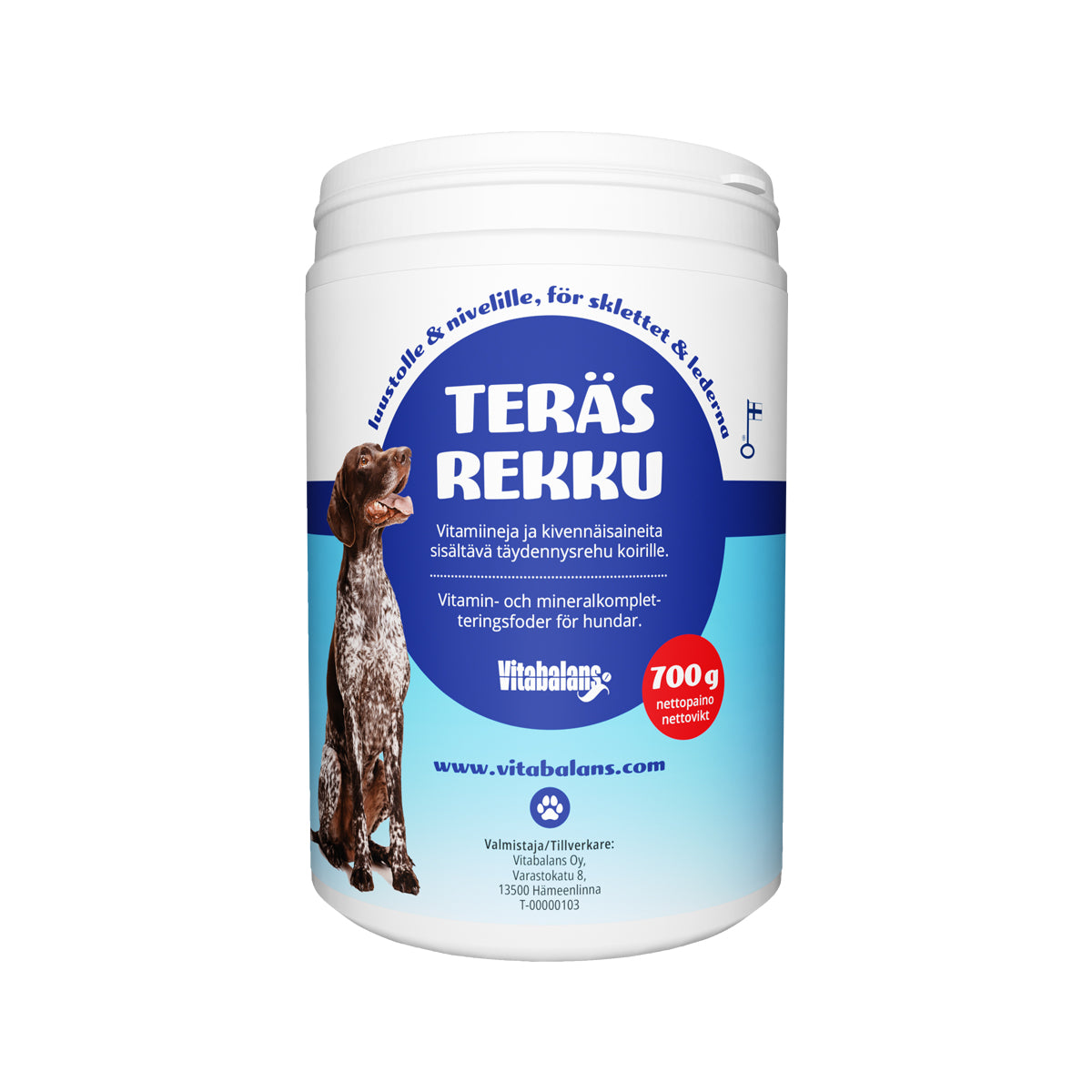 TeräsRekku koiralle 700 g