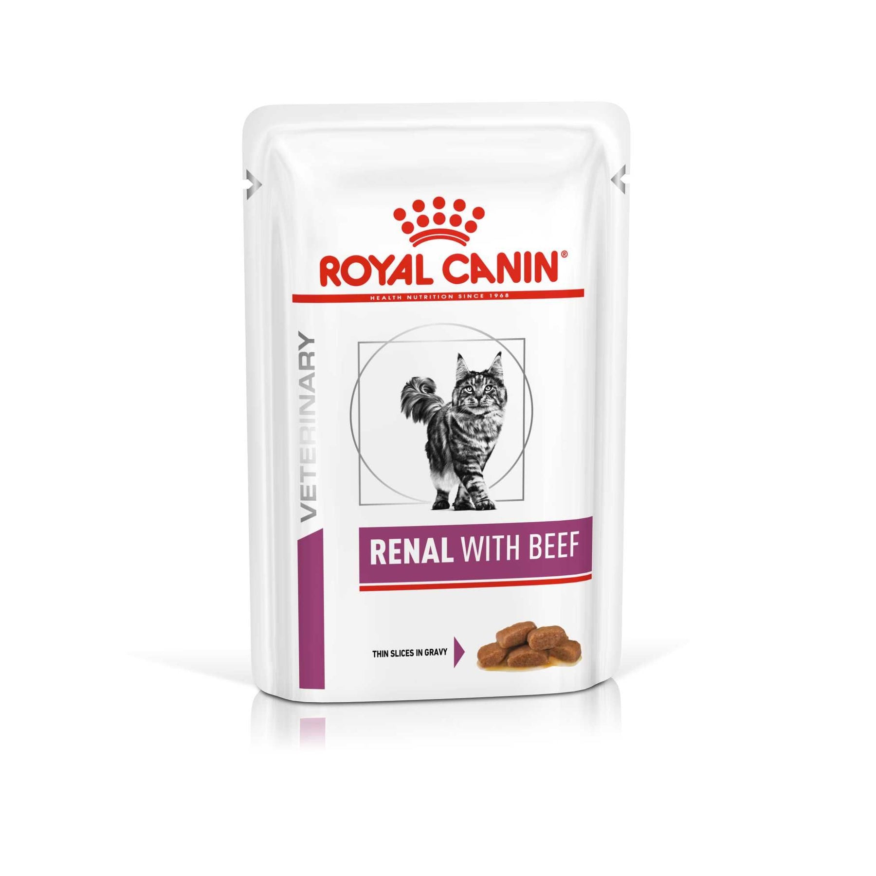 Royal Canin Veterinary Diets Renal Beef kissan märkäruoka 48 x 85 g SÄÄSTÖPAKKAUS
