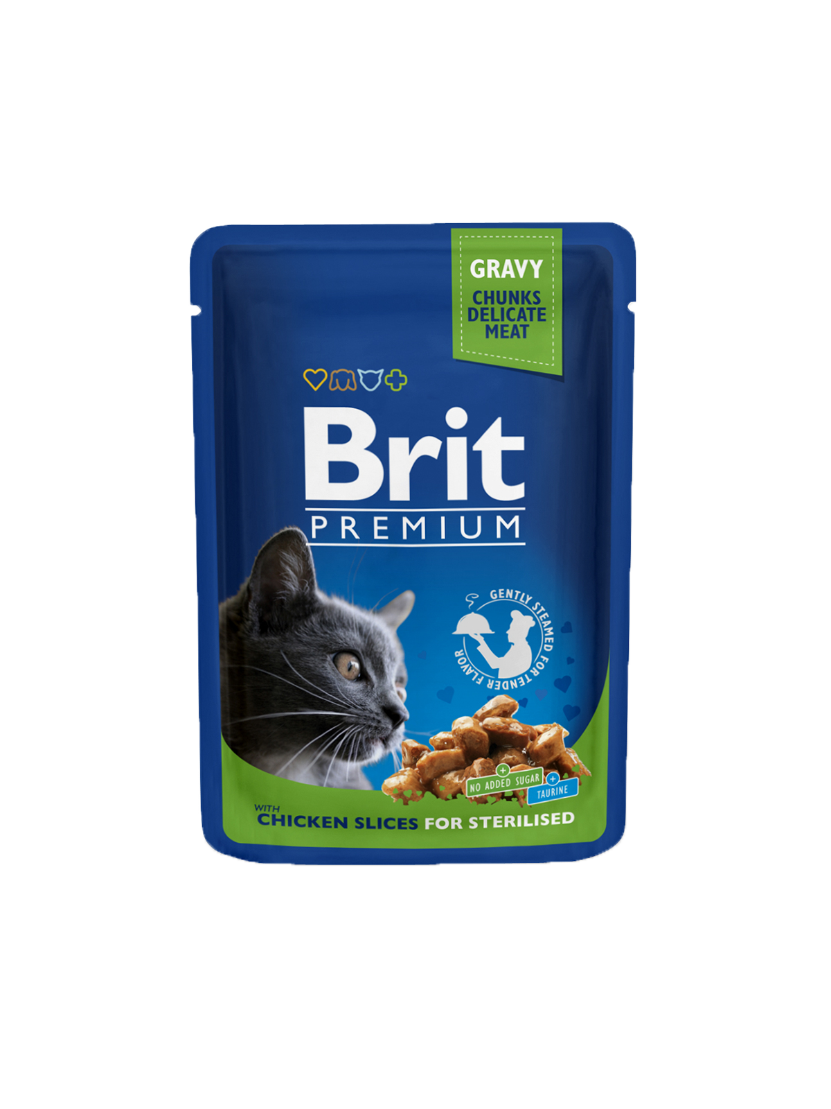 Brit Premium Cat Kana steriloiduille kissoille kastikkeessa 24 x 100 g