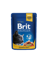 Brit Premium Cat Lohi-taimen kastikkeessa 24 x 100 g