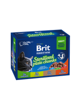 Brit Premium by Nature Liha-kala lajitelma steriloiduille kissoille 12 x 100 g