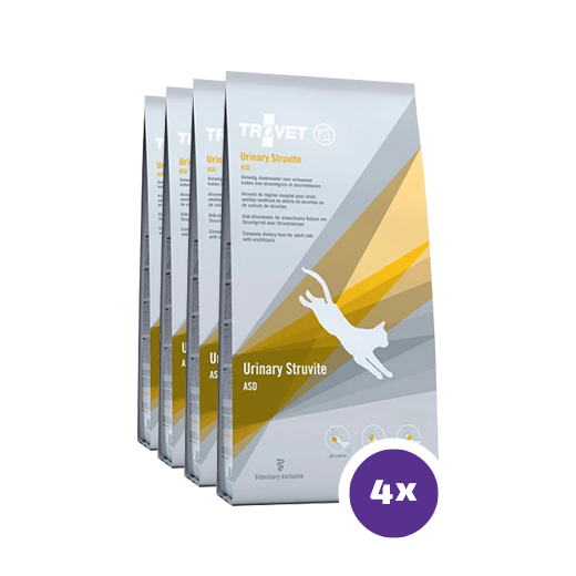 Trovet ASD Urinary Struvite kissalle 4 x 2,5 kg SÄÄSTÖPAKKAUS