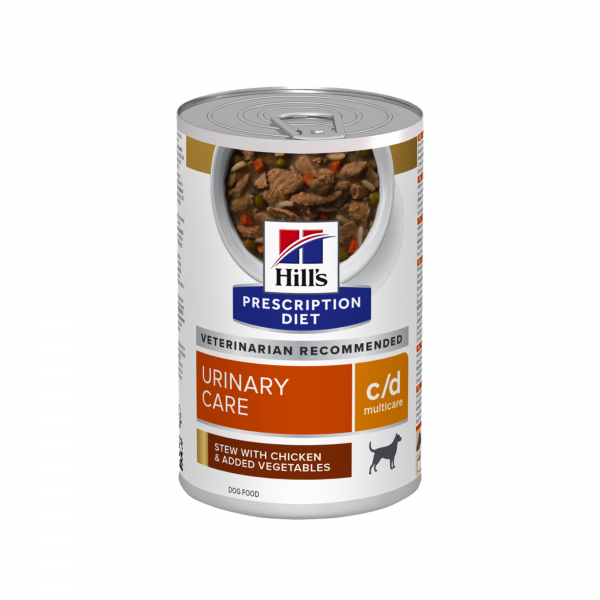 Hill's c/d Urinary Care with Chicken & Vegetables muhennos koiralle 354 g MAISTELUPAKKAUS