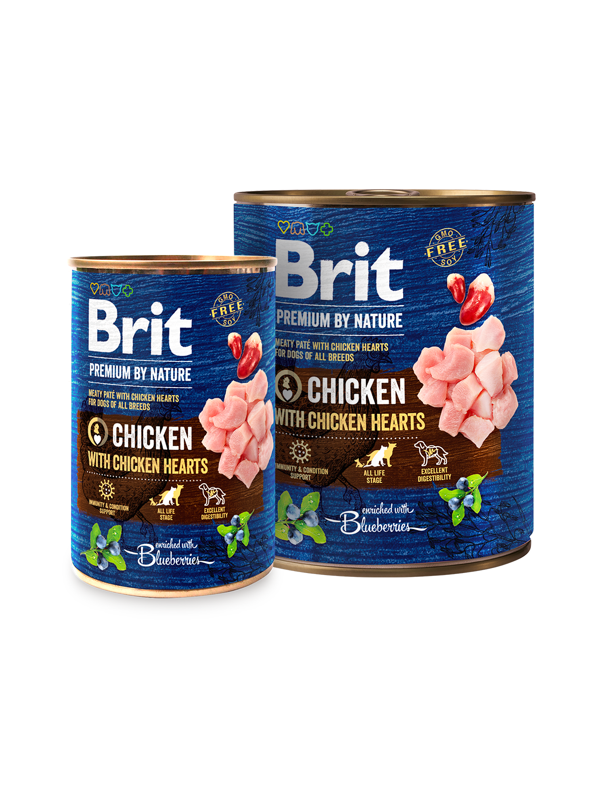 Brit Premium by Nature Kana-sydän koirille 6 x 400 g