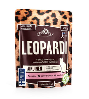 Dagsmark Leopardi kana-nauta kastikkeessa kissalle 8 x 100g