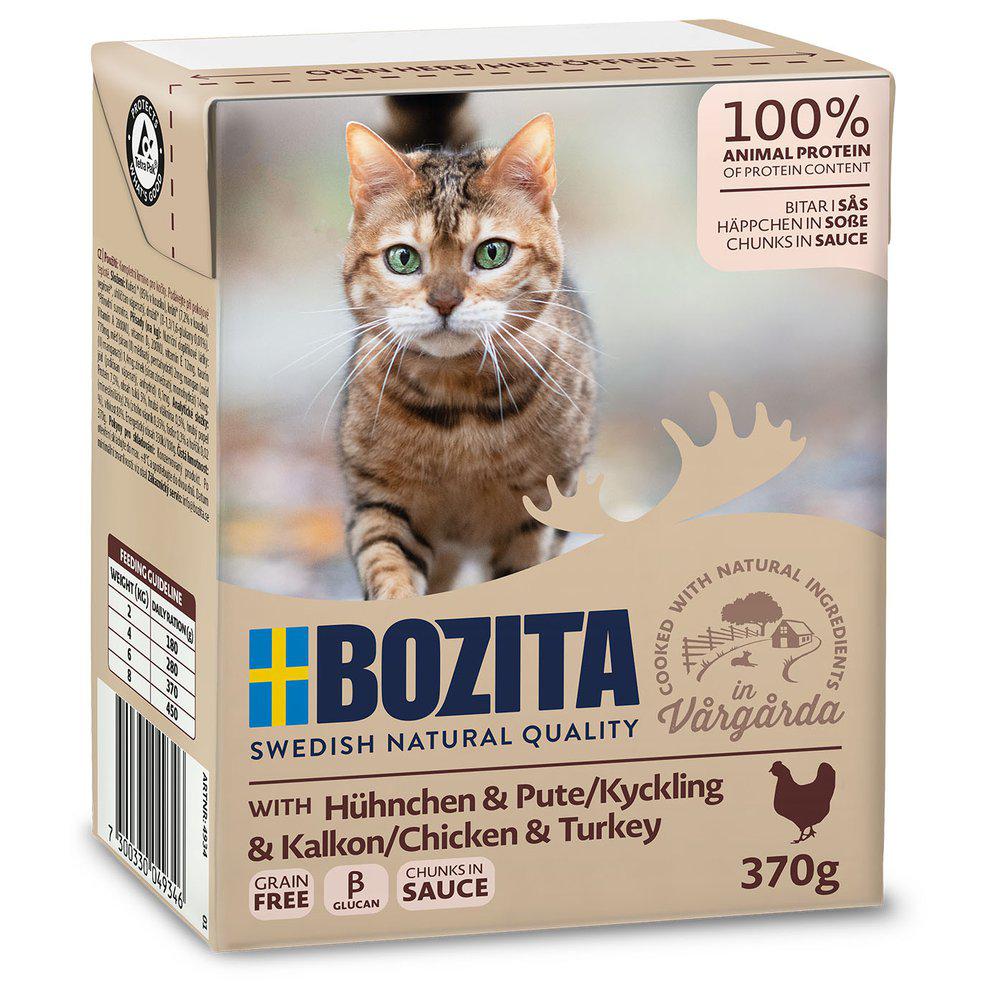 Bozita kanaa ja kalkkunaa kastikkeessa kissalle 370 g