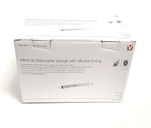 Steriili lääkeruisku kumimännällä luer slip -kärjellä 2-3 ml 100 kpl