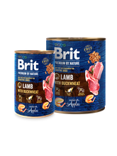 Brit Premium by Nature Lammas-tattari koirille 6 x 800 g