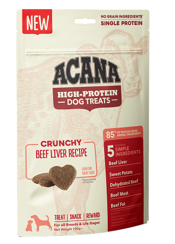 Acana Crunchy Treat nauta koiran makupala 100 g PÄIVÄYSTARJOUS