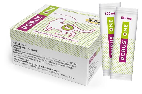 Porus One kissalle 500 mg MAISTELUPAKKAUS